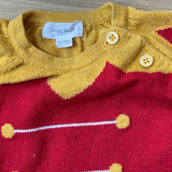Angel Dear Christmas Elf Sweater Romper 6-12 mos - Picture 4 of 6